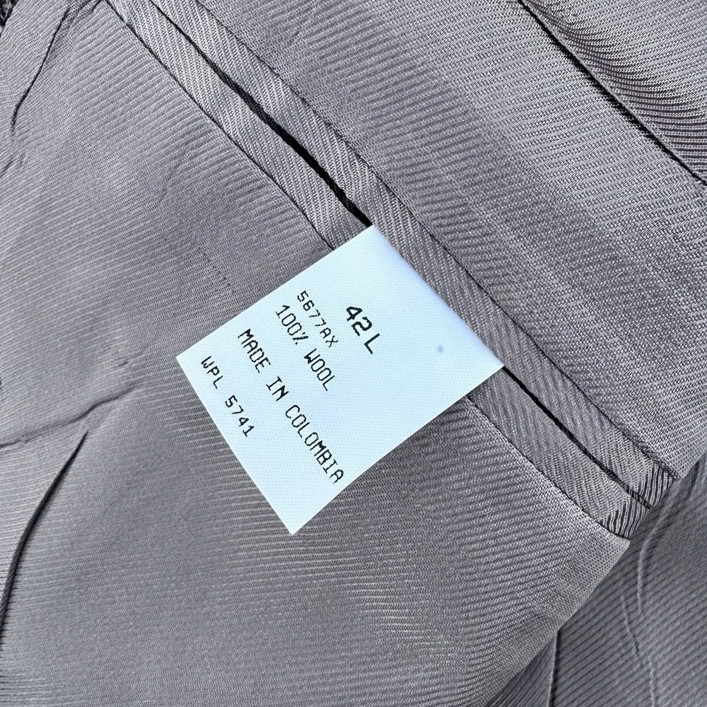 Oscar De La Renta‎ Suit Sport Coat 42 L Brown Houndstooth 3 Button
